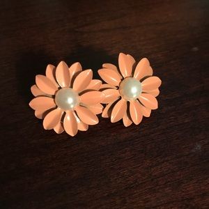 Flower Earrings with Pearl